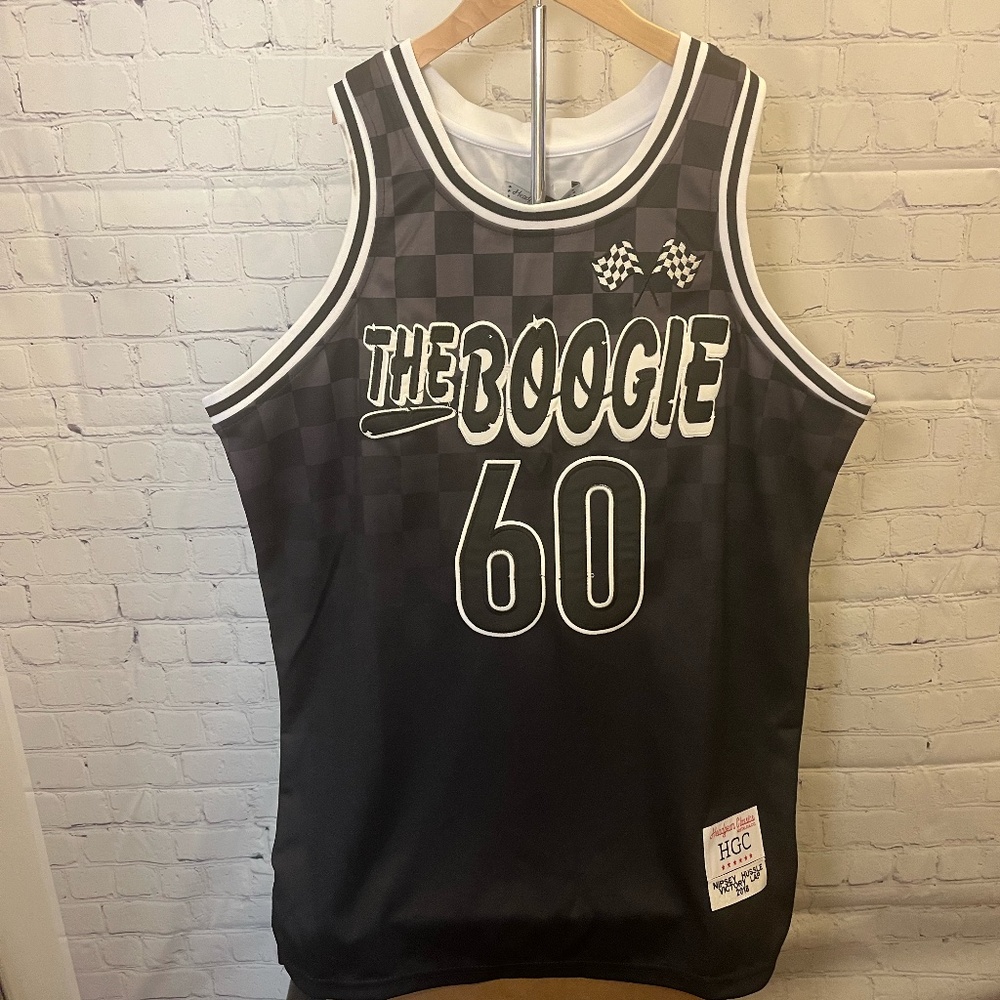 Nipsey Hussle Men's Headgear Classics Boogie #60 Embroidered Basketball Jersey